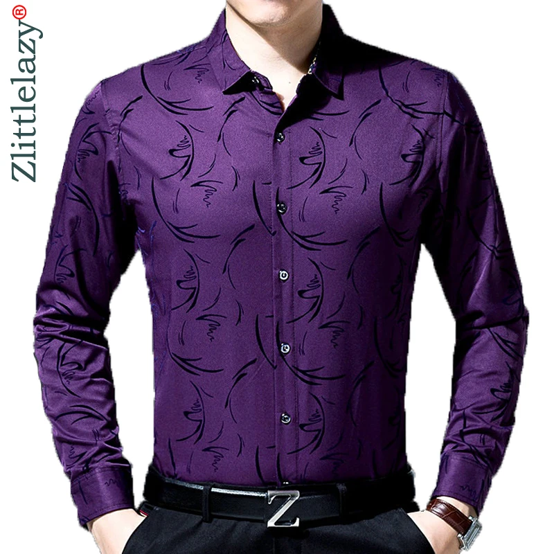 2017 мужские модные фирменные повседневные Бизнес Slim Fit Мужчины рубашка Camisa