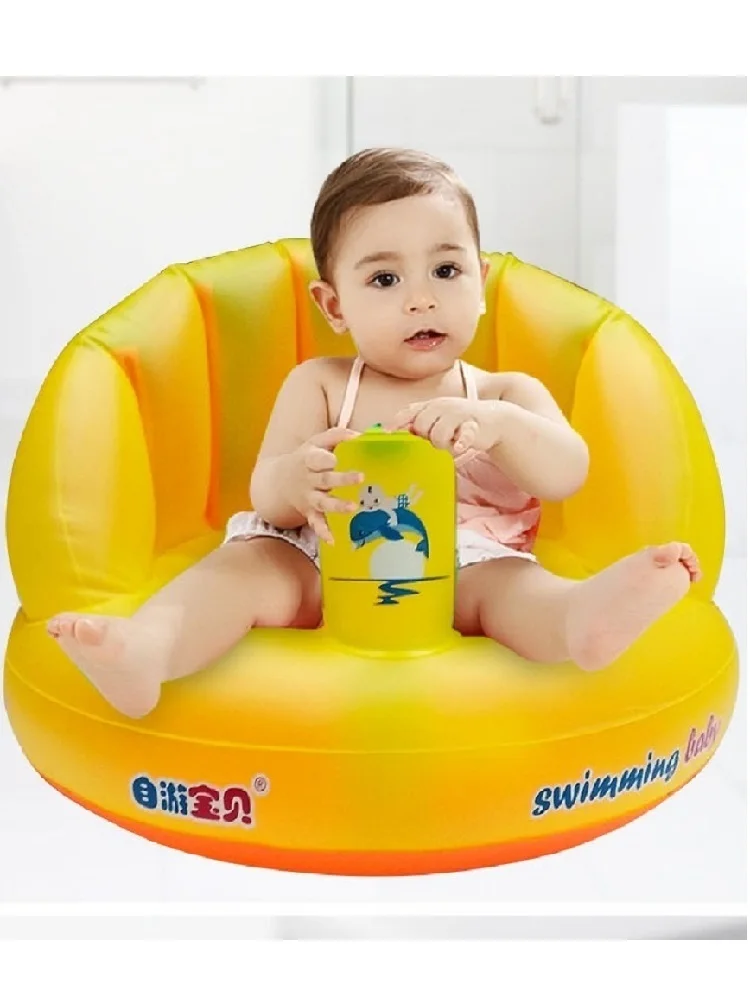 Портативное надувное кресло для купания, детское сиденье для ванны, нескользящее безопасное сиденье для ванны