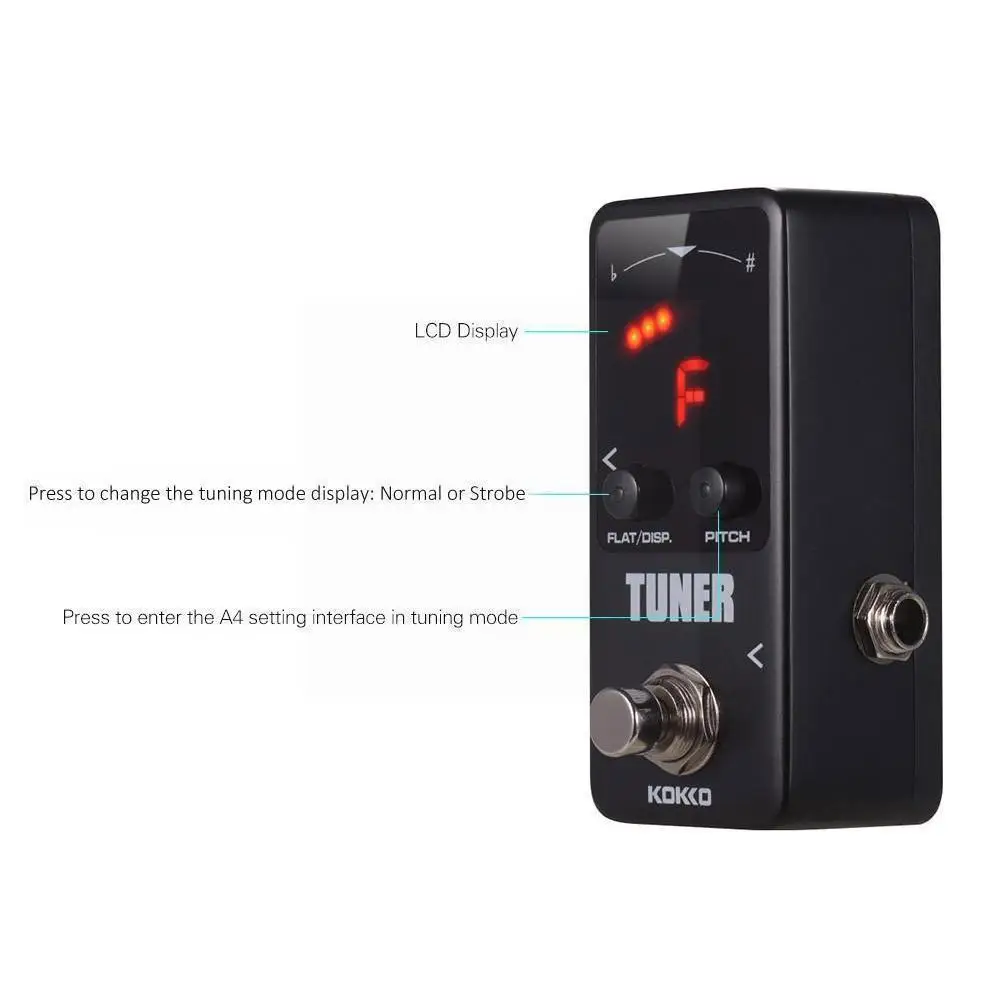 

Мини-Гитара педаль тюнера со светодиодным дисплеем, настоящий гитарный эффект, мини-Педальный тюнер с педалью для ног G8r1