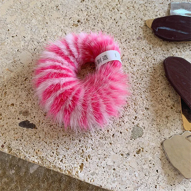 2019 Горячие кожаные аксессуары для волос из норки благородная эластичная лента