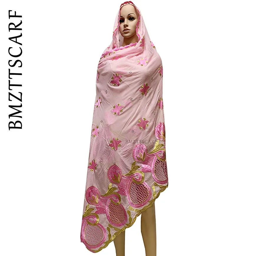 Новый Африканский женский шарф больше цветов хлопковый хиджаб роскошный длинный