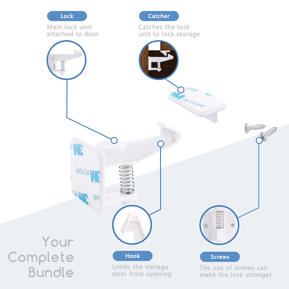 10 шт. замок для дверей шкафа невидимый ящик безопасности детей|Замки и