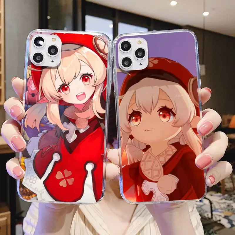 

Genshin Impact Klee Game Phone Case For Iphone 6 6s 7 8 plus X Xr XS 11 12 Mini Pro Max Transparent Fundas Cover