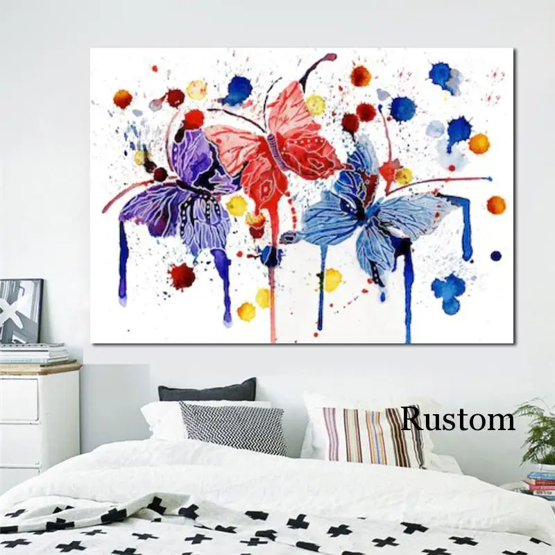 

Graffiti Wall Paintings Nordic Butterfly Posters and Prints for Living Room Canvas Wall Art Picture for Home Room Decor
