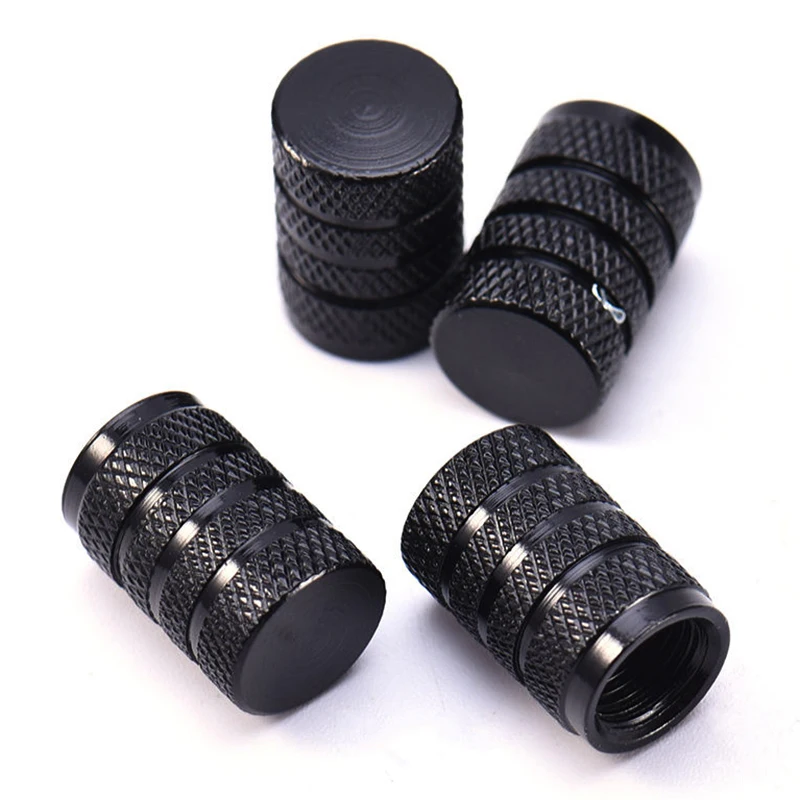 4PCs Black Durable Aluminium Alloy Dust Cover Wheel Tire Tyre Rim Valve Stem Caps Replacement for Car Truck Auto Parts | Инструменты