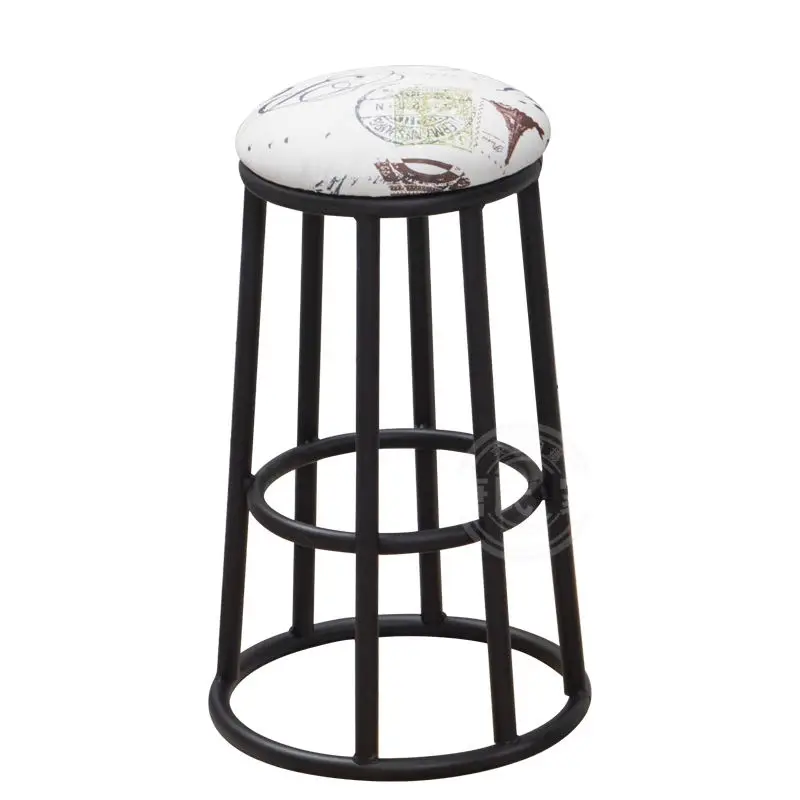 Ретро Железный высокая барная стойка барный стул мобильный телефон магазин