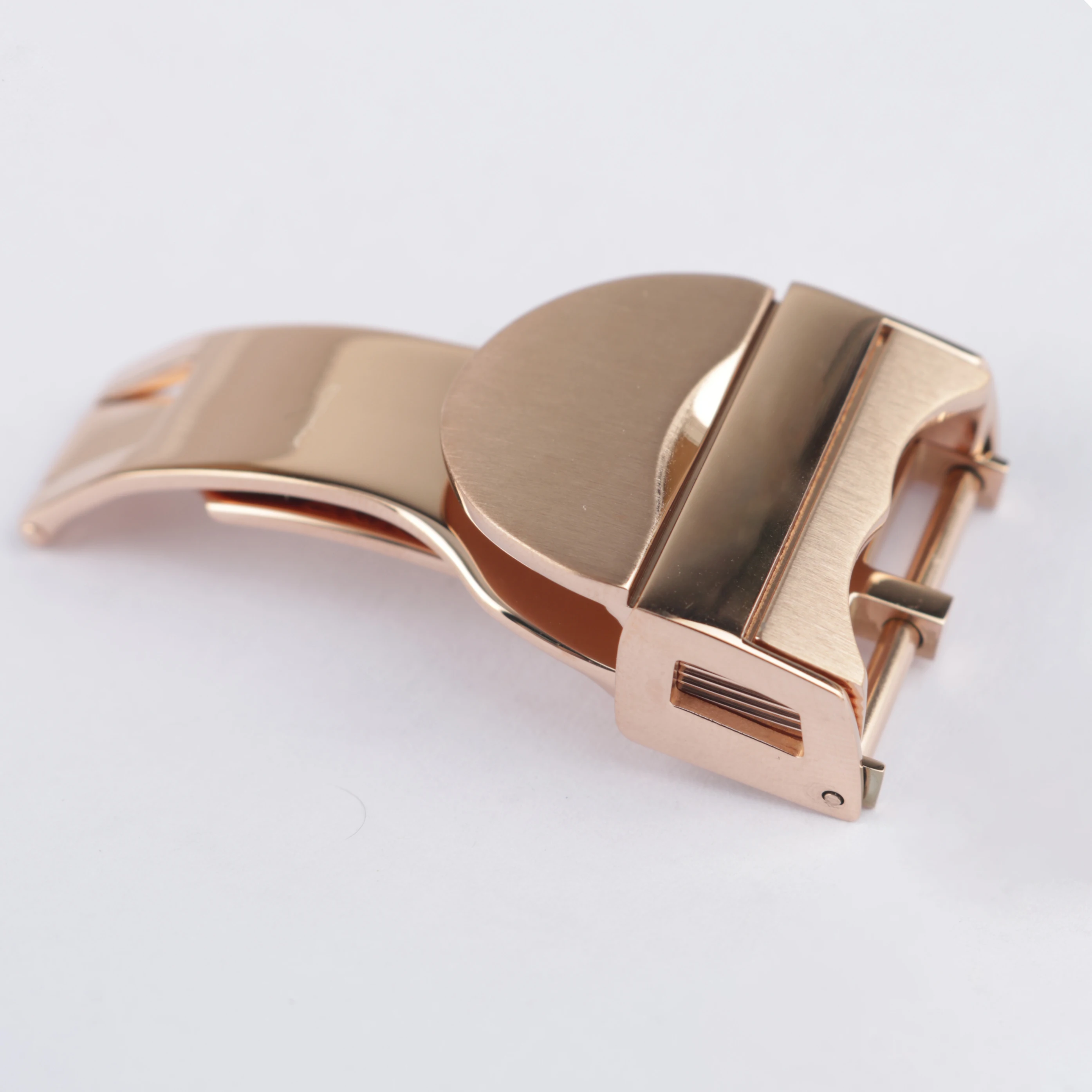 Rolamy 18mm High Quality Silver Gold Watch Band Buckle Deployment Clasp For Less 2.5mm For Tudor Rubber Leather Strap Belt