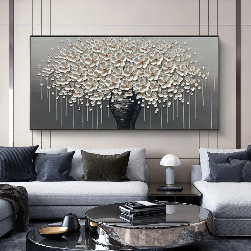 

Modern Canvas Big Money Tree Flower Canvas Painting on Canvas Abstract Home Art Picture for Living Room Home Decoration