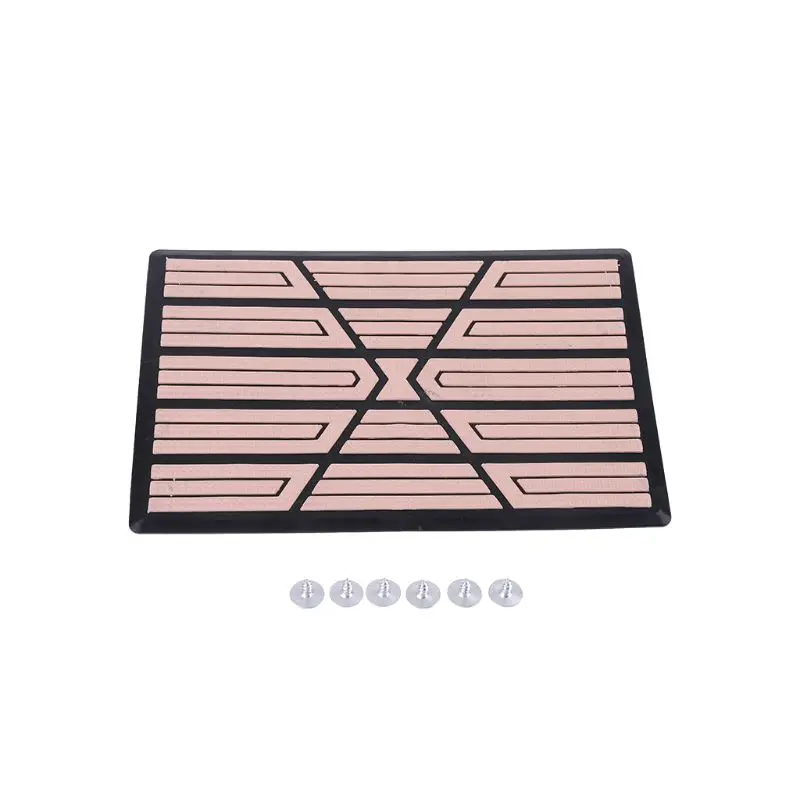 

X7AE Universal Black/Beige/brown PVC Car Floor Carpet Pad Heel Foot Mat Pedal Patch Cover 23x15cm Car Mat Anti-skid Pedal
