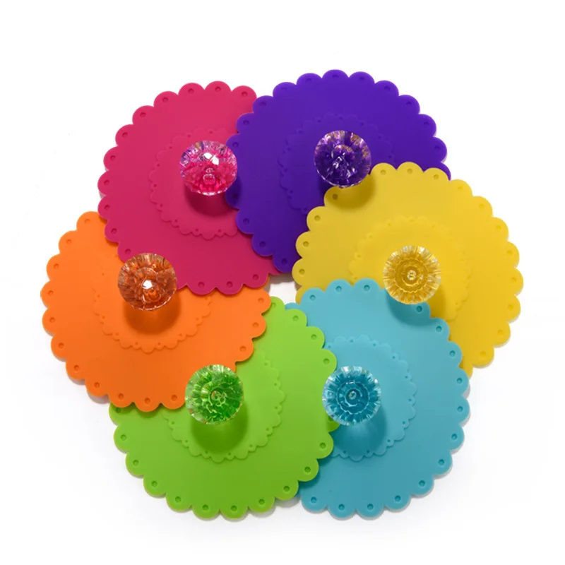 Новинка 10 5 см силиконовый чехол для чашки крышки силиконовой с цветами