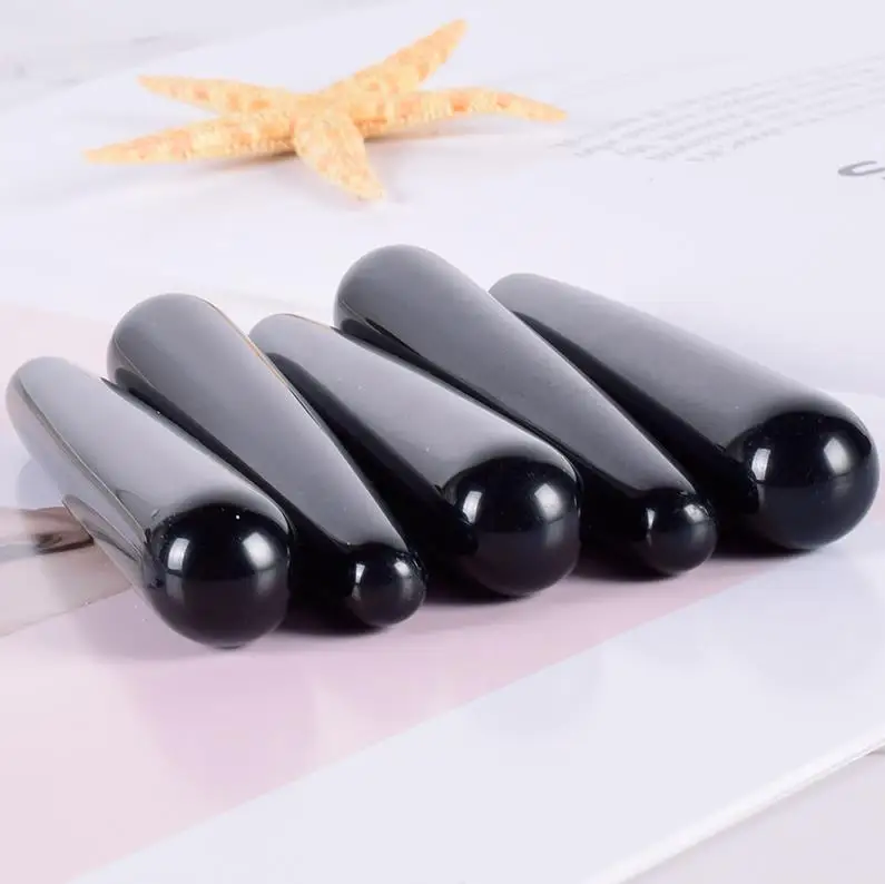 Драгоценный камень массажная палочка Нефритовый йони розовый кварц Gua Sha