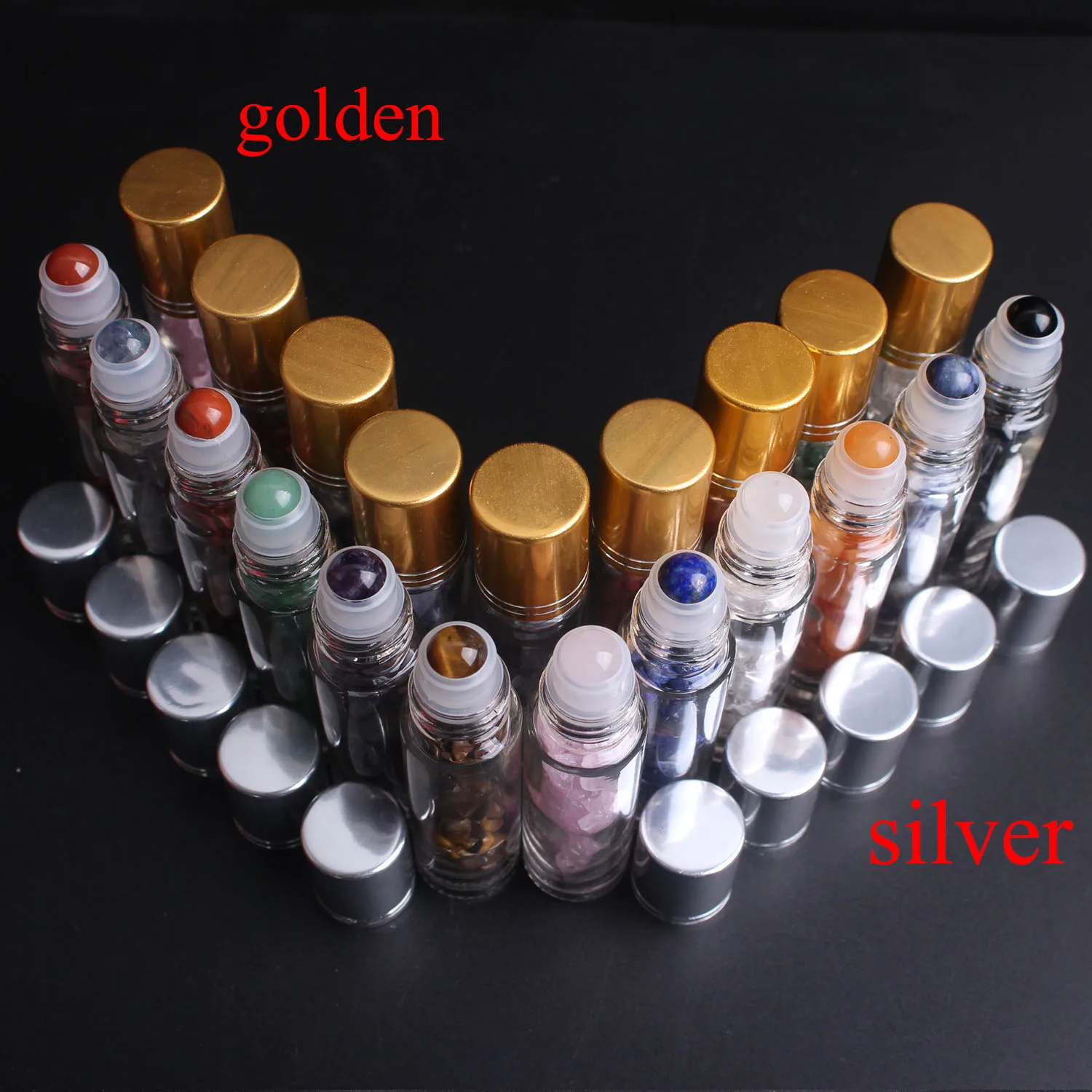 1PC Ball Bottle Essential Oil Natural Crystal Roller Gravel For 10ml Aromatherapy Healing Gift | Дом и сад
