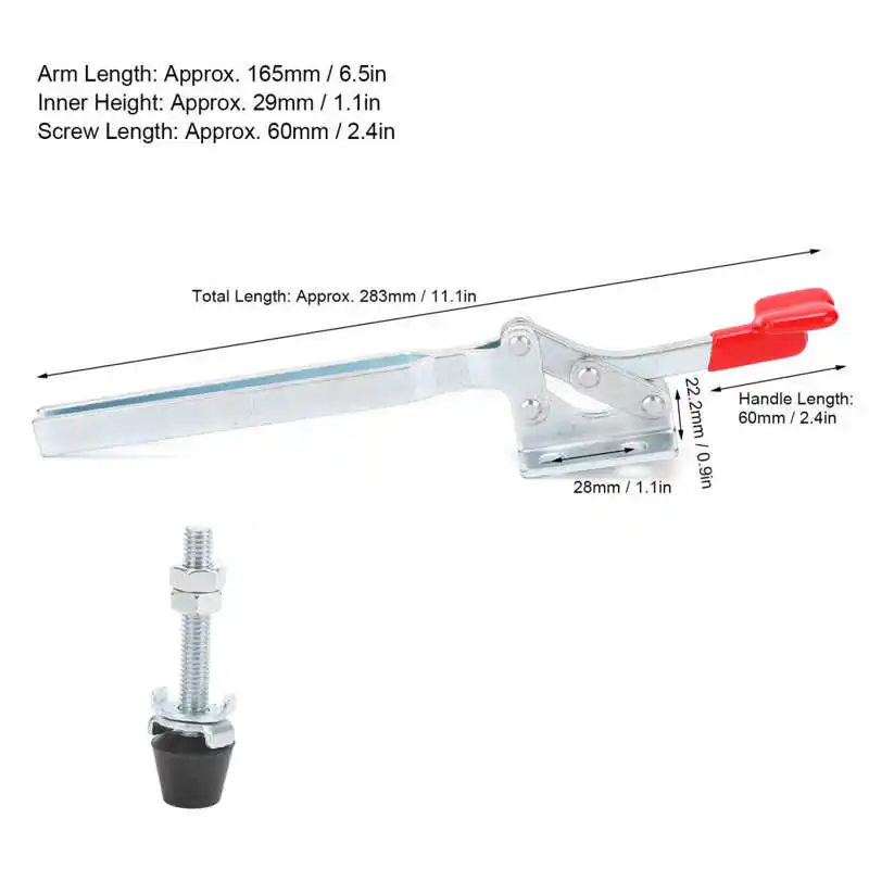 

Welding Toggle Clamp Horizontal Fixture Elbow Compressor Quick Release Hand Tool GH-22185