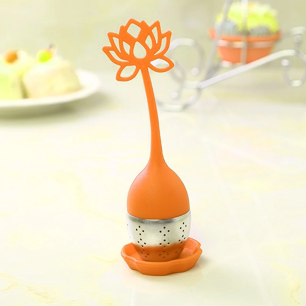 

3PCS Cute Silicone Lotus Tea Leaf Strainer Loose Herbal Spice Infuser Filter Diffuser Creative Bar Tools Kitchen Accessories