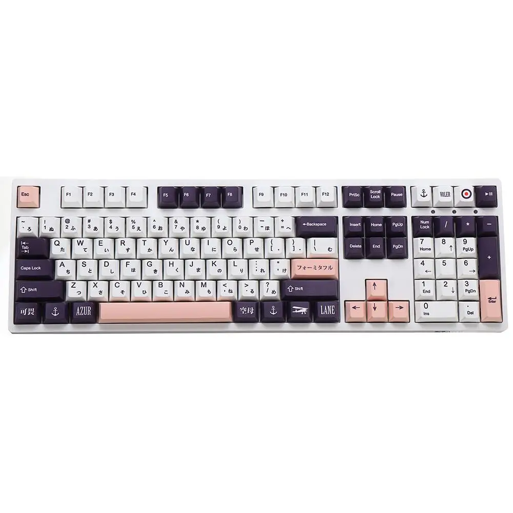 

123Keys Kewei Keycap Set Cherry Profile PBT Five-sided Sublimation Keycaps for 61/68/84/87/96/104/108 Keys Mechanical Keyboard