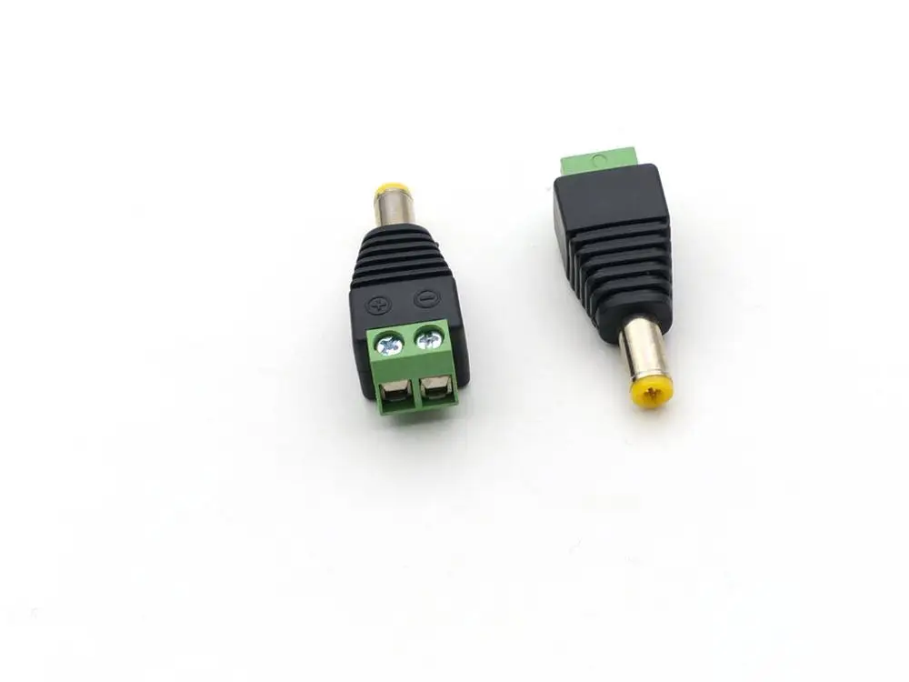 50 шт. 5 мм x 2 1 DC Мощность штекер адаптера для видеонаблюдения Камера|cctv plugs|camera