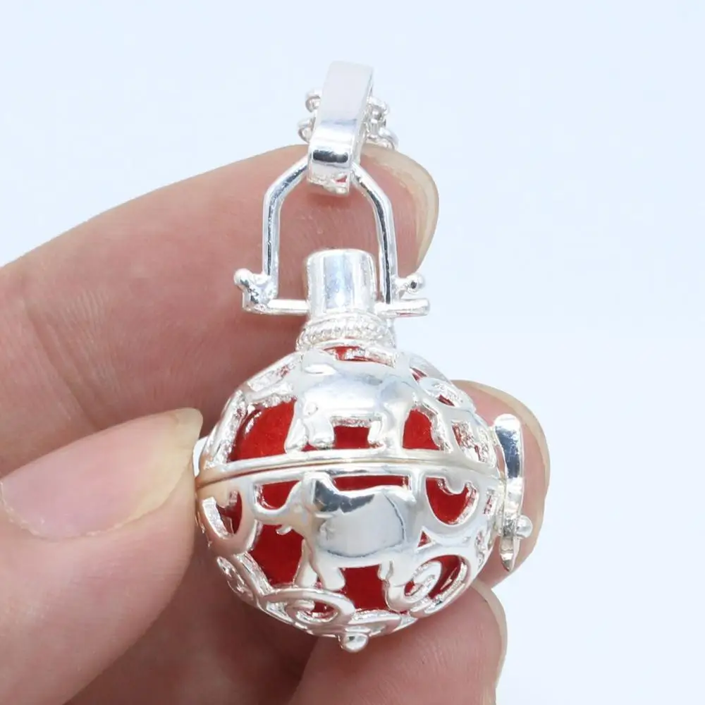 REYOW 1 шт покрытые серебром Медь любящее сердце Слон с крыльями ангела цветок