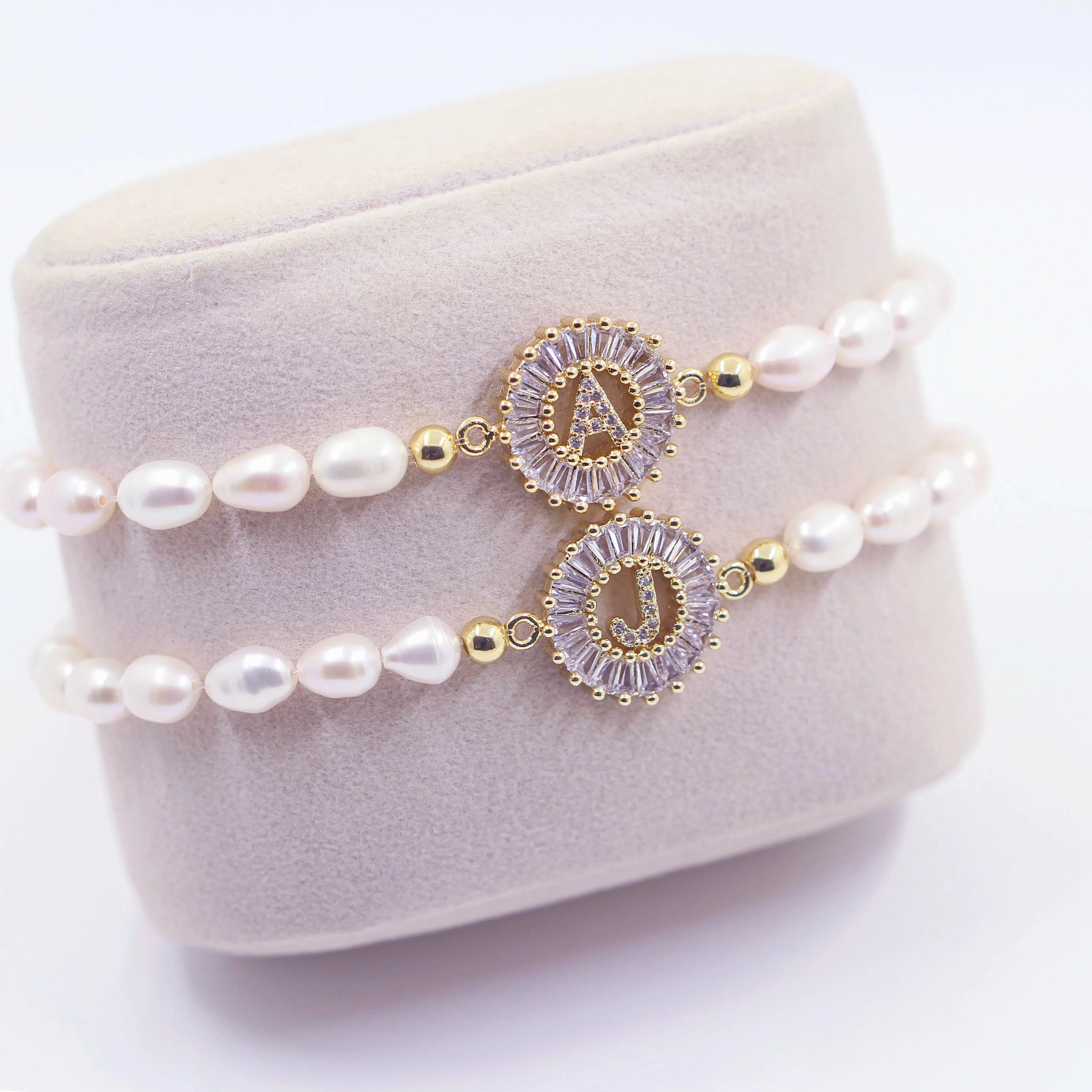 Натуральный пресноводный жемчуг письмо браслет для женщин из барочного жемчуга