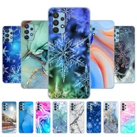 for samsung galaxy a32 a52 a72 case back phone cover for samsung a32 a52 a72 4g 5g 2021 coque marble snow flake winter christmas