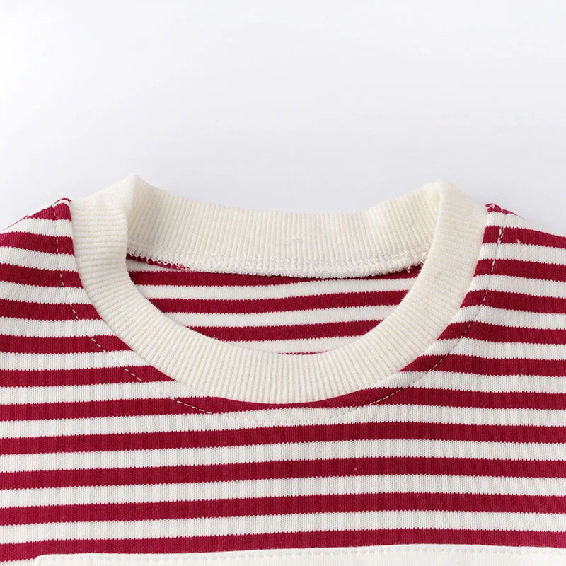 

3-24M Spring Infant One-piece Baby Boys and Girls Striped Long-sleeved Casual Romper Toddler Smiling Cute Face Outing Clothes