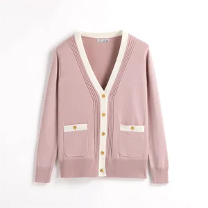 Женский кардиган с V-образным вырезом HLBCBG, однотонный Свободный вязаный однобортный Повседневный Кардиган, верхняя одежда, зимняя куртка, пальто, 2020