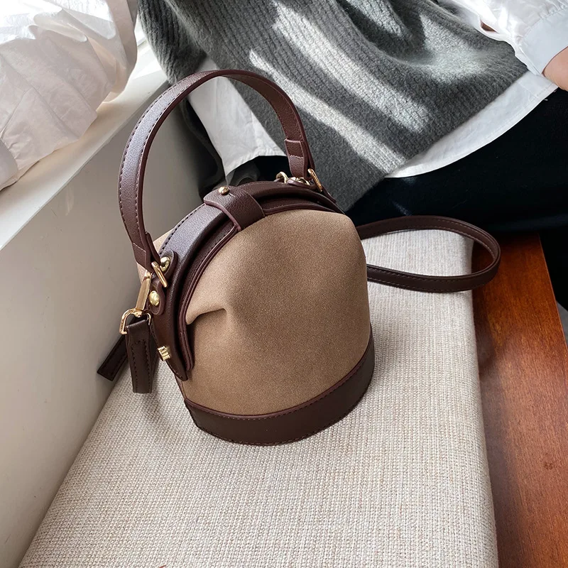 

Messenger Bag for Women 2021 Autumn and Winter Fashion All-Match Faux Suede Handbag Solid Color Multicolor Sac Main Femme Bolsa