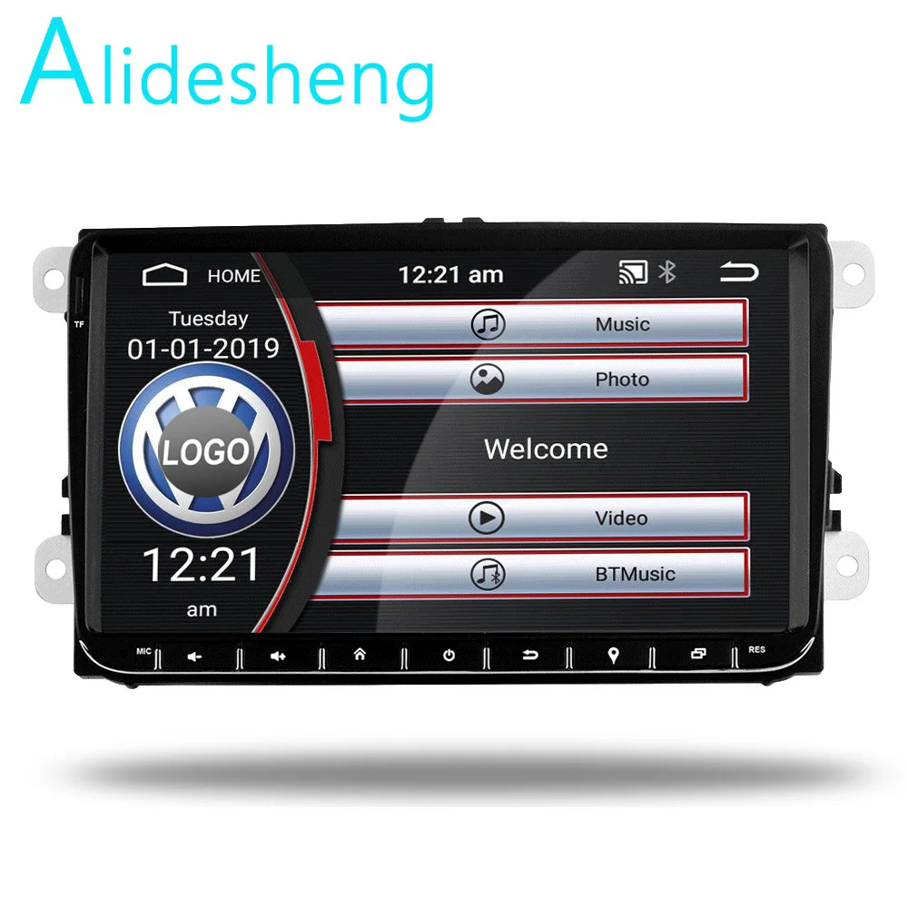 Android 9,0 Автомобильный мультимедийный плеер 2Din автомобиль для VW/Volkswagen/Golf/Polo/Tiguan/Passat/b7/b6/SEAT/leon/Skoda/Octavia радио gps RDS