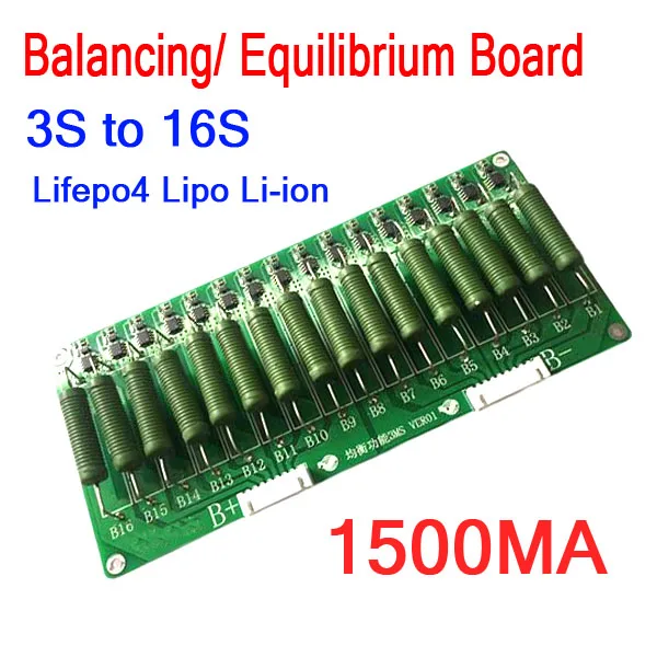 

3S - 16S High Current Lithium Battery Balance Board 60V 48V 1.5A balancing Lifepo4 Li-ion Liion 12V 24V 36V 4S 7S 8S 10S 13S