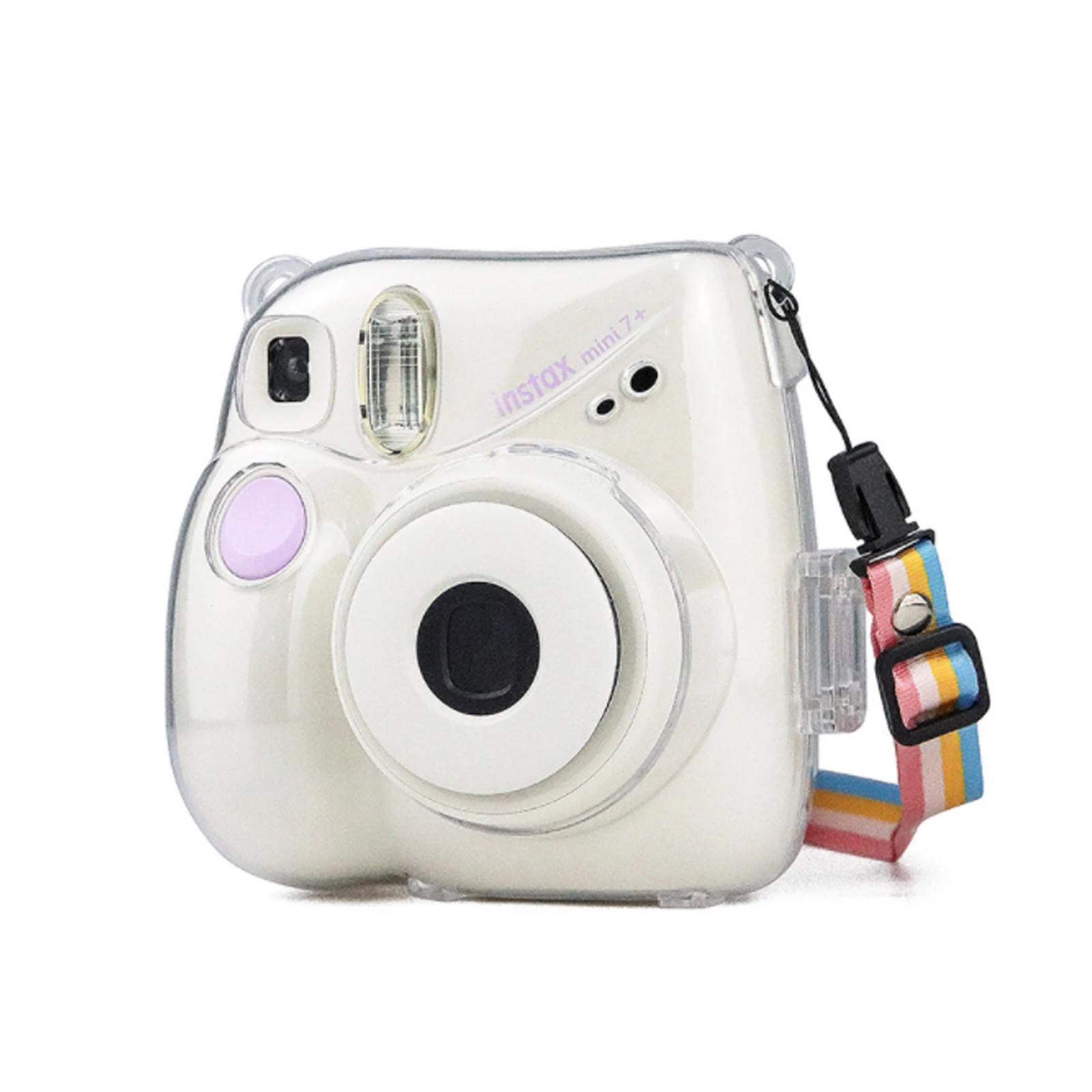 Защитный прозрачный чехол для камеры Fujifilm Instax Mini 7 + Plus жесткий из ПВХ со съемным