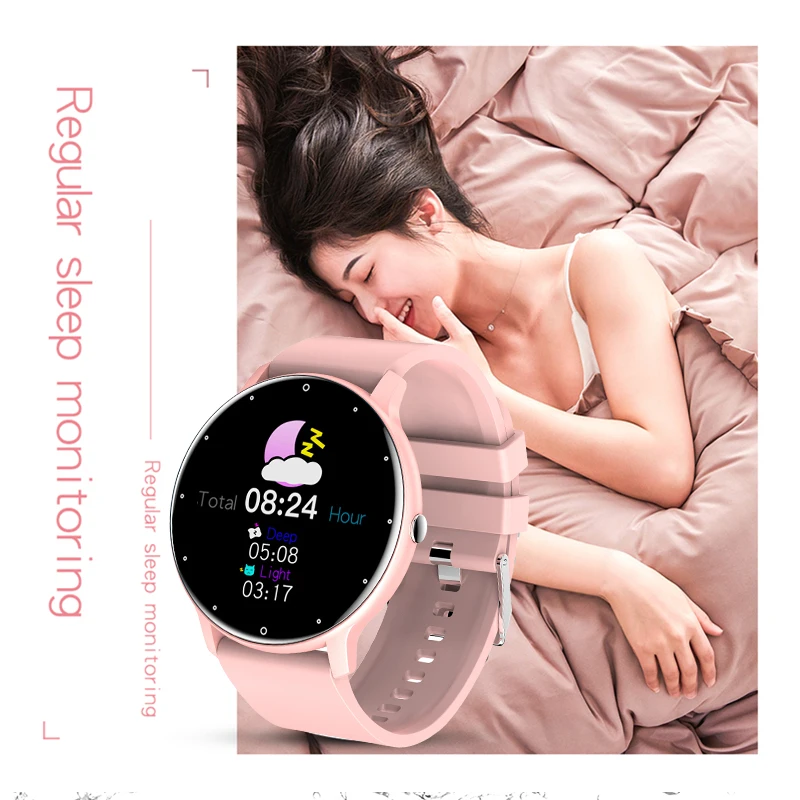 

2021 Fashion Full Touch Screen Smart Watch Women Heart Rate Multifunctional Sports Fitness Waterproof Smartwatch Men Woman