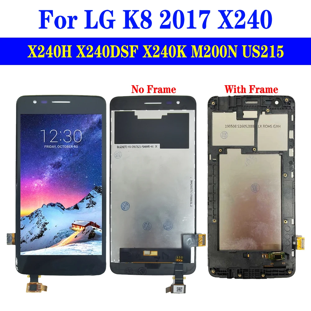 ЖК-дисплей с рамкой для LG K8 2017 X240, 5,0 дюйма