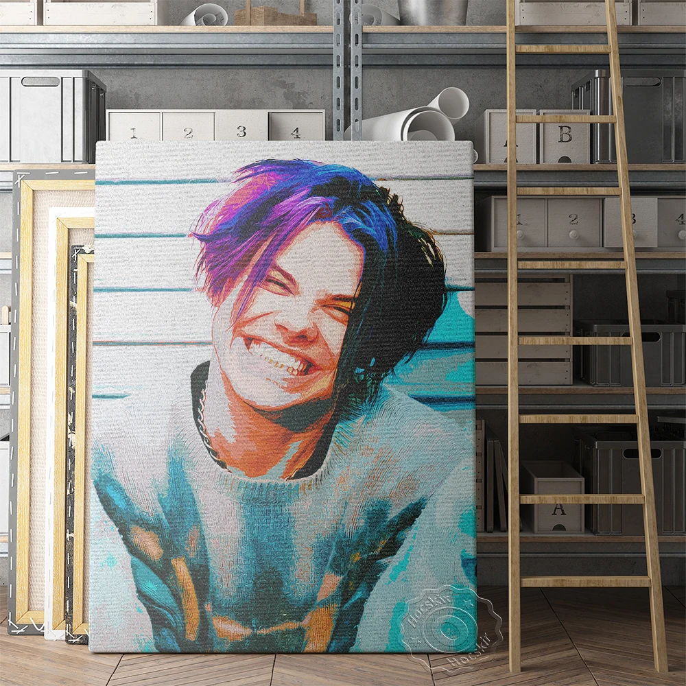 

Yungblud British Singer Prints Art, Hip Hop Rapper Wall Picture, Handsome Man Portrait Poster, Rap Pop Music Star Wall Painting