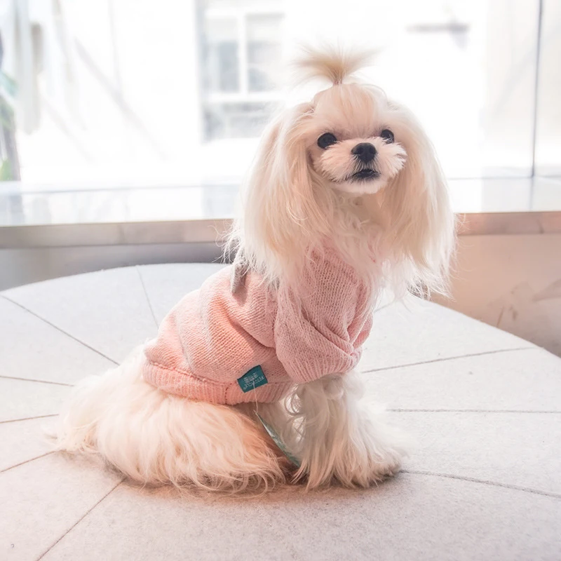 1 шт. осень зима собака Кот Теплый свитер с бантом куртки мягкие удобные ремни для