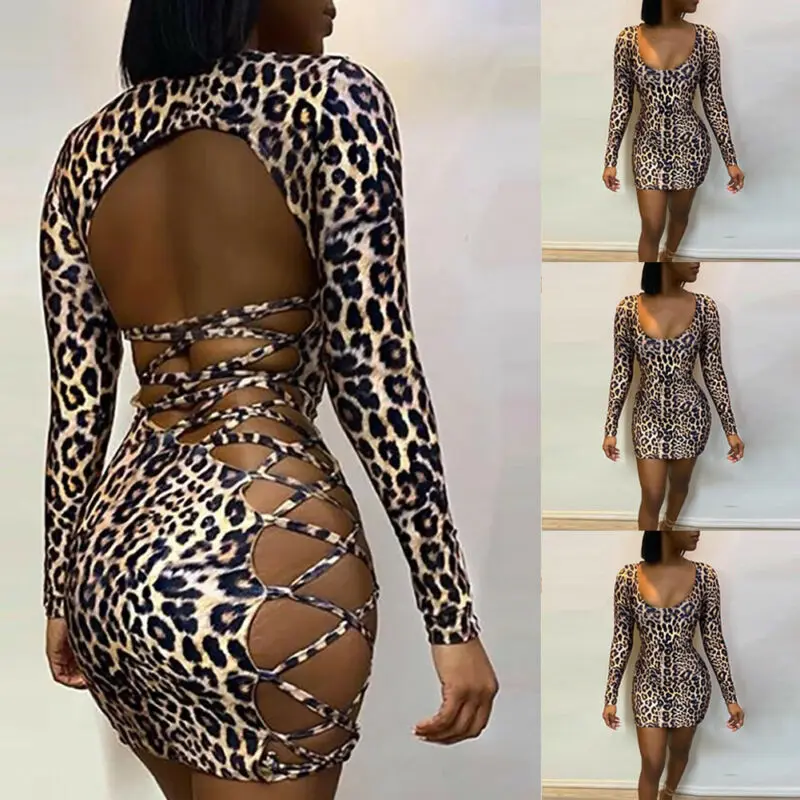 Сексуальное женское облегающее мини-платье повседневное Бандажное платье с