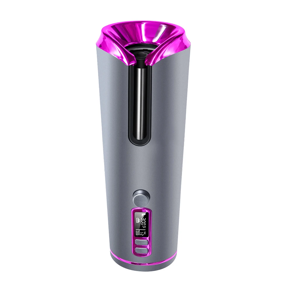 

Cordless Automatic Hair Curler USB Rechargeable Curling Iron Curls Waves LCD Display Ceramic Curly Rotating Curling Wave Styer
