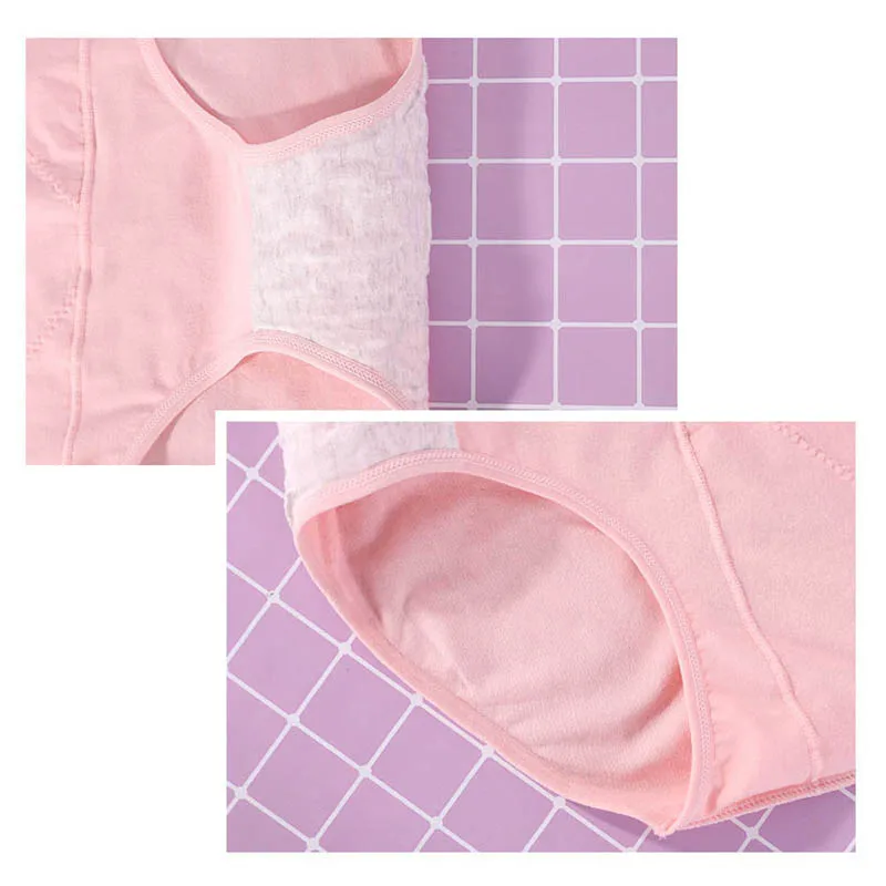 

3pcs/5pcs High Waist Summer Underpants Cotton Briefs Women's Underwear Lingerie Panties Soft Breathable Fashion Female Intimates