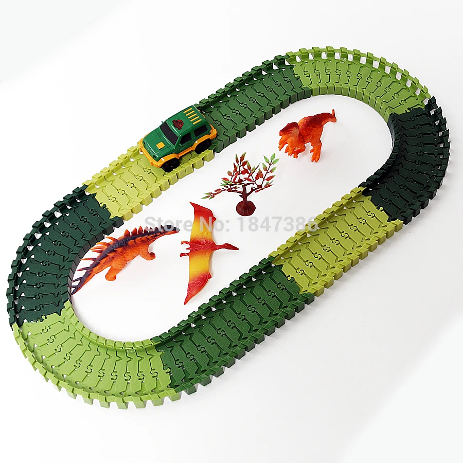 Набор волшебных гоночных треков сделай сам набор гибких экшн-фигурки динозавров