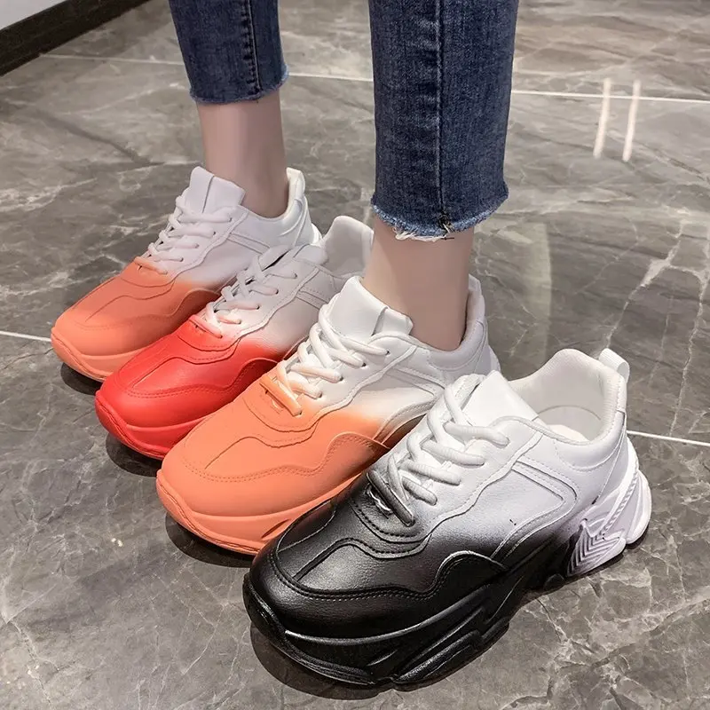 

New Product Hot Sneakers Ladies Graffiti Leather Flats Sports Shoes Designer Running Shoes Fashion Color Matching Keeping Warm