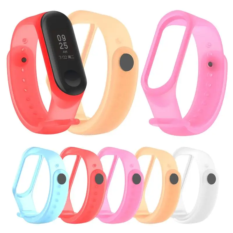 

Wristband Replacement Smart Sports Bracelet Wristband Waterproof Millet 4 Silicone Translucent Strap TSLM1 For Xiaomi Mi Band 4