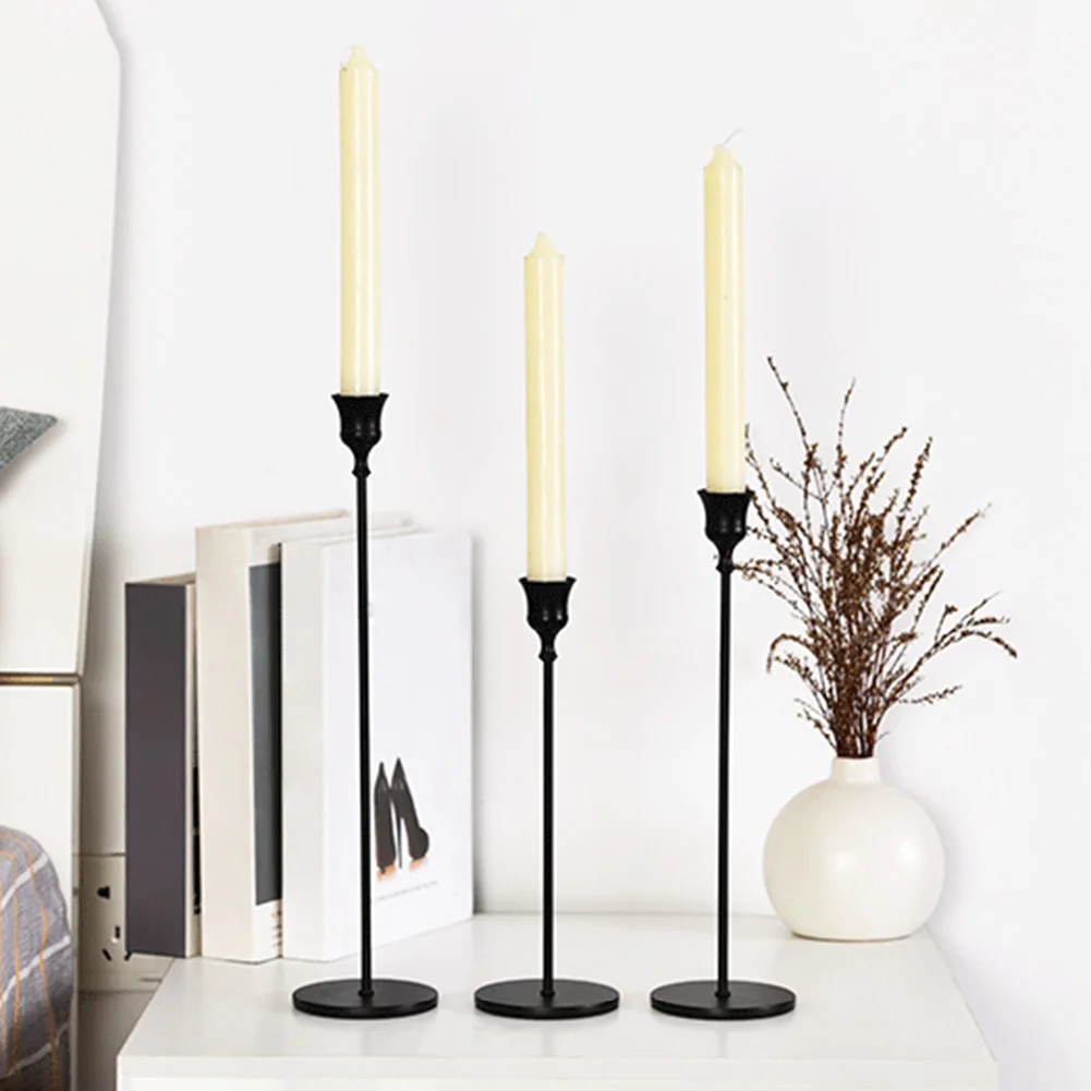 

3pcs/set Home Decor Living Room Vintage Wedding Office Multifunction For Table Restaurant Candlestick Holder Indoor Bedroom