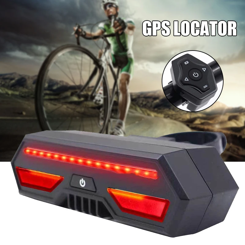 New Bike Tail Light with Locating Function Waterproof Cycling Light Tracker Saddle Rod Mount Fits on Any Bike Bicycle Supply