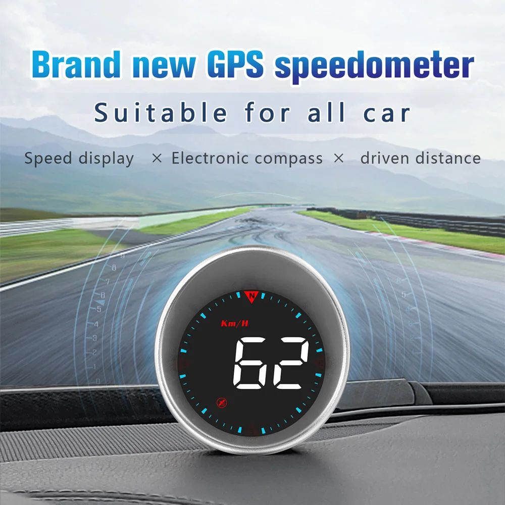 

New G5 HUD For All With USB Interface Car Motorcycle With GPS Electronic Compass Display Speed Driving Mileage Speeding Warning
