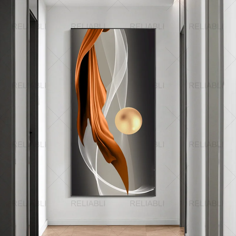 

RELIABLI ART Абстрактная геометрическая картина на холсте оранжевый