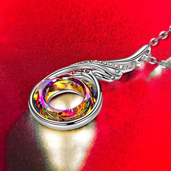 Модная богемная Nirvana Ожерелье Феникса для женщин Сделано с волшебным кристаллом 2