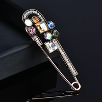 sinleery vintage color square crystal pin brooches for women aaa cubic zircon pins female jewelry accessories gifts zd1 ssg