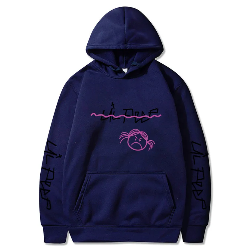 Navy blue 69 Lil Peep толстовки Love lil. peep красные толстовки пуловер с капюшоном толстовки мужские/женские sudaderas cry Детские уличные толстовки с капюшоном для мужчин - Цвет: Navy blue 69