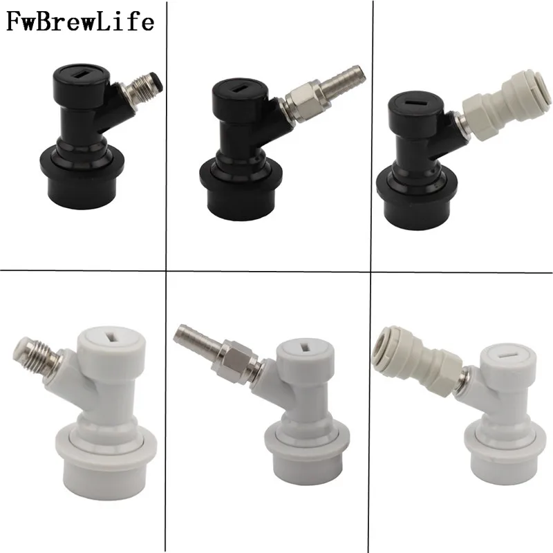 

Ball Lock Disconnect Set,Home brew Beer Dispenser Corny Cornelius Keg Connector with FFL 3/8" 5/16" push-fit and Swivel Nuts