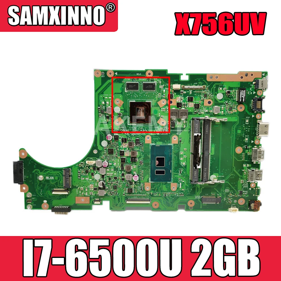 

90NB0C70-R00010 Motherboard for ASUS X756UV X756UJ X756UQ X756UB Mainboard I7-6500U 2GB GPU DDR4 slot