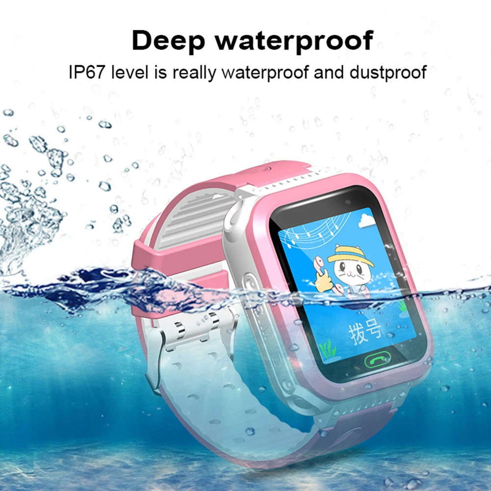 Для детей студентов дети сенсорный экран водонепроницаемый один ключ SOS gps камера