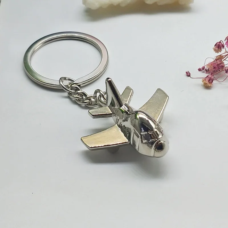 Популярный дизайн классический металлический мини брелок в виде самолета для